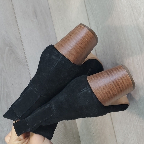 Steve Madden Women Hipster Suede Ankle Heels shoes boots sz 9B - Picture 4 of 11